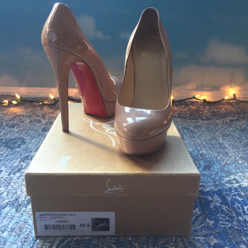 REAL Louboutin nude pumps in “Bianca” size 40.5